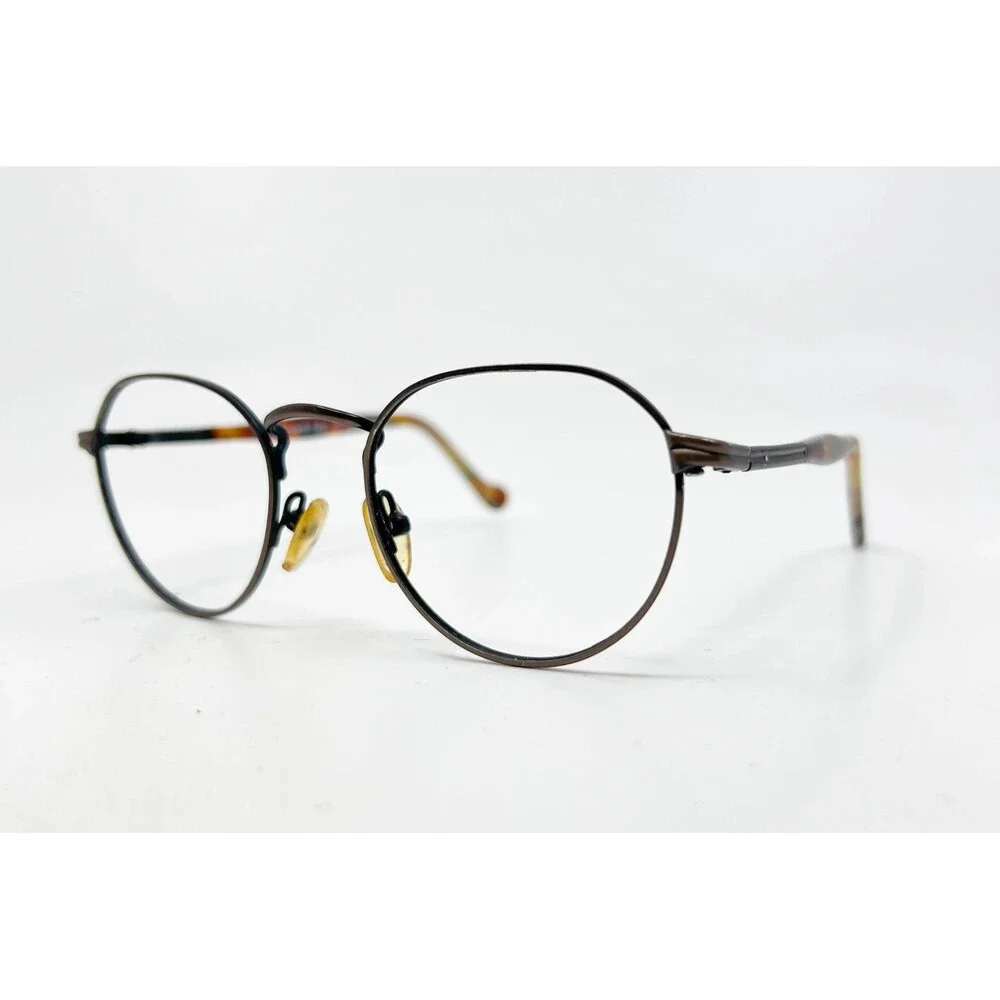 Kenneth Cole Eyeglass Frames Mens Brown Tortoise Round Eye Opener 002 47-20-130